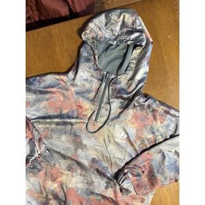 Adidas Originals Windbreaker Hoodie Men Small Abstract Camo Half Zip